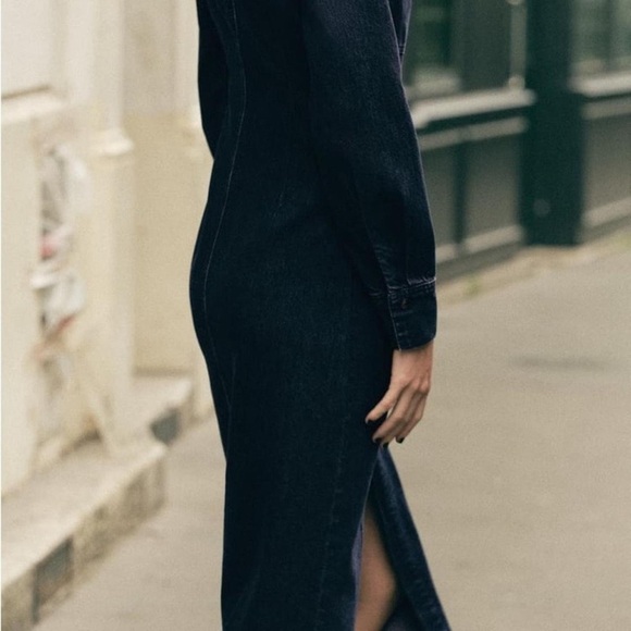 ZARA ~ DENIM SHIRTDRESS ZW COLLECTION - Picture 8 of 11